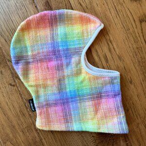 Seirus Tie Dye Pastel Plaid Fleece Balaclava Headliner Junior Size